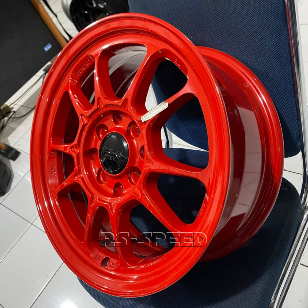Velg HSR Warna Merah Ring 15 Murah Lobang 4 Lebar 65 Inci Pelek Mobil Agya Sigra Calya Brio Bisa Di 