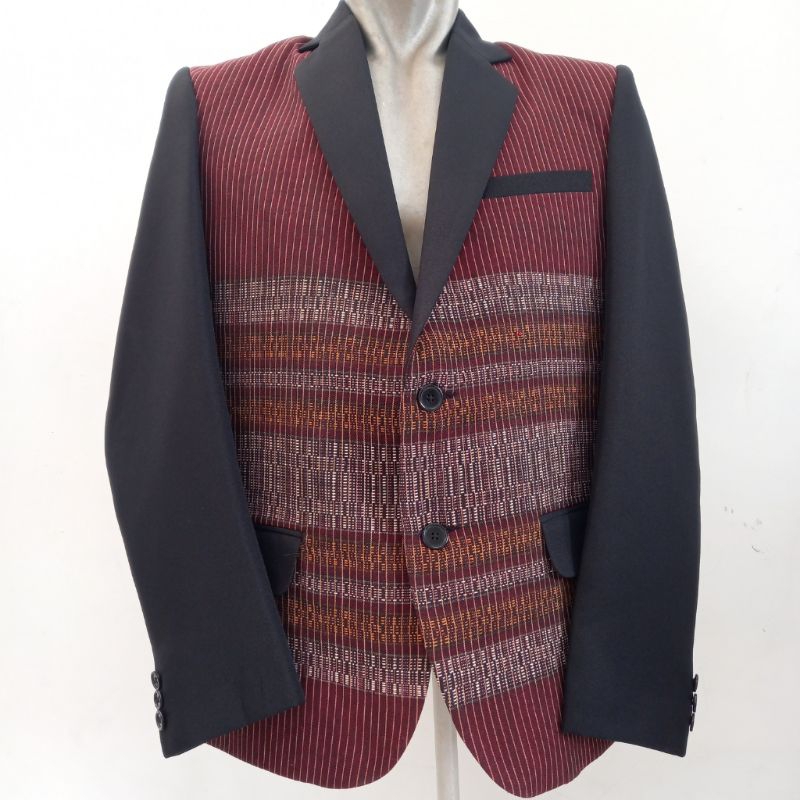 Jas Batik Ulos / Jas Ulos Sumatera / Jas ulos formal kombinasi hitam