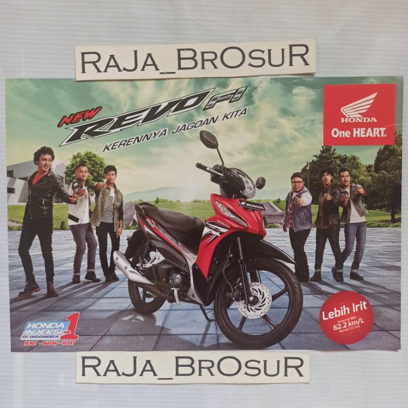 Poster brosur katalog flyer Honda New Revo FI injeksi 2014