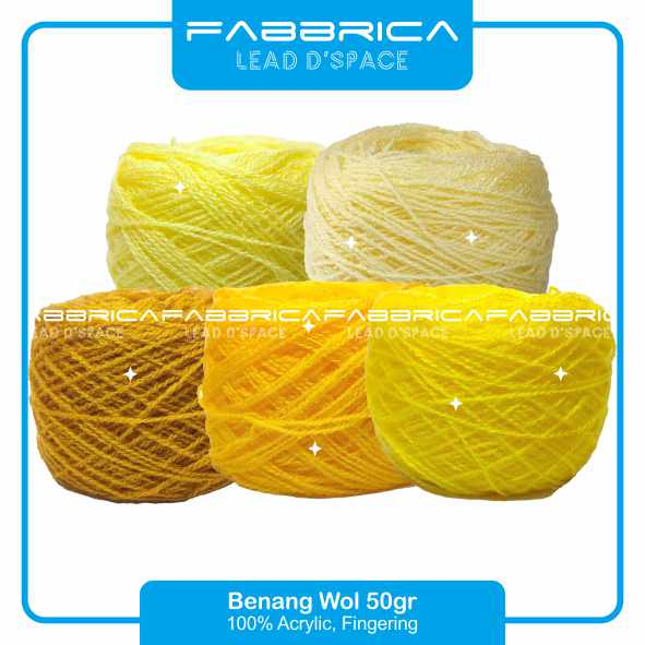 Fabbrica - Benang Rajut Wool Vonel Wol 50gr Siet Yarn Untuk Merajut Sulam Kristik Tufting Karpet Tas