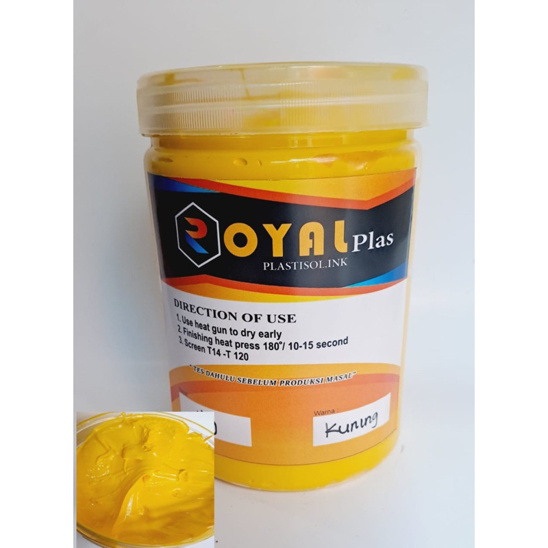 

Tinta Sablon Plastisol ROYALPLAS Yellow Eco@1Kg