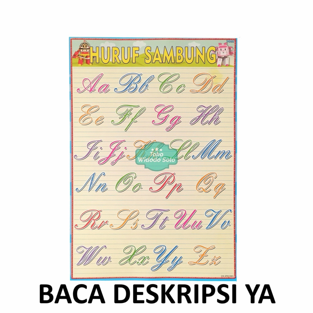 

Poster Edukasi Belajar Anak Huruf Sambung 35x50cm - 1 Lembar