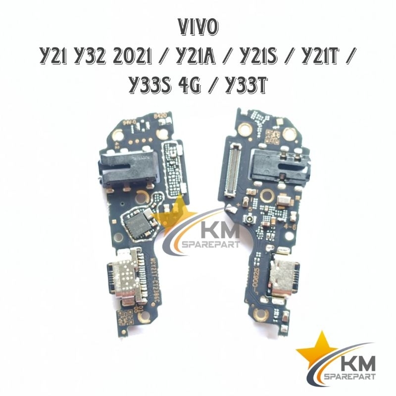 Konektor Charger Vivo Y33S Y33T 2021 Pcb Board Usb Papan Cas Mic