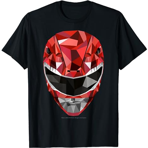 KAOS Power Rangers Red Ranger Polygon Helmet T-Shirt