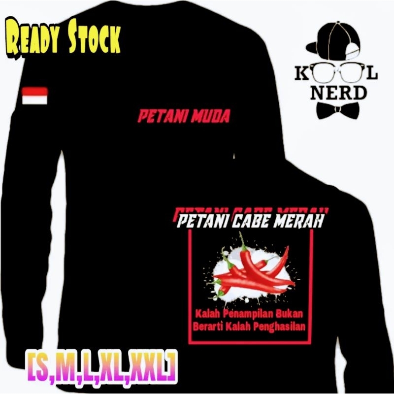 KAOS LENGAN PANJANG PETANI MUDA CABE MODEL KOTAK