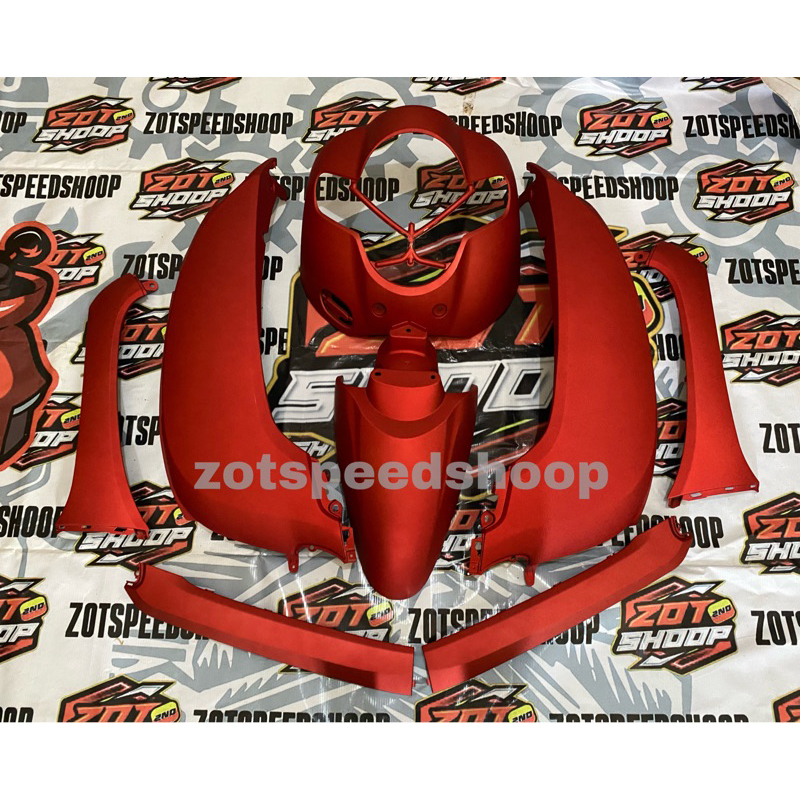 Full cover Body Honda scoopy donat esp fi warna merah dof tahun 2017-2019
