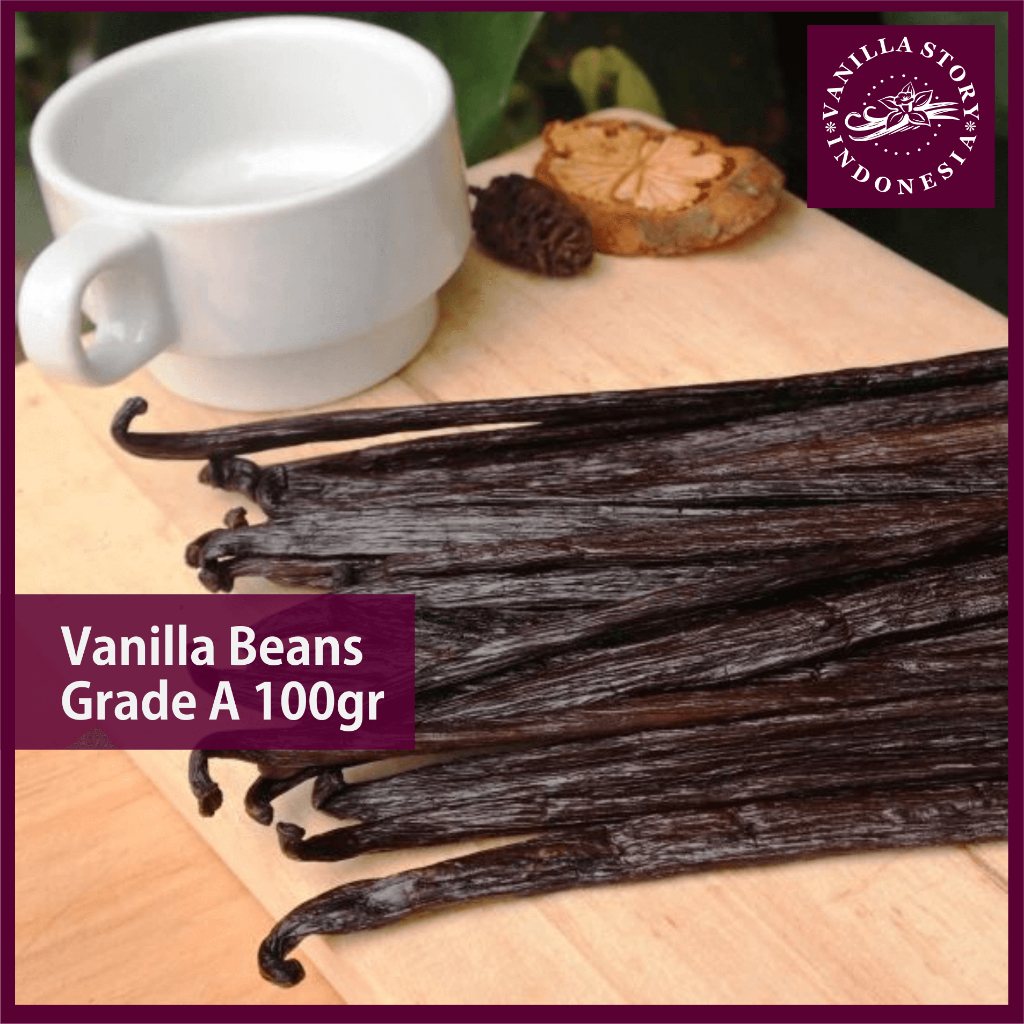 

Vanilla Beans Planifolia Grade A GOURMET 100 Gram - VanillaStory