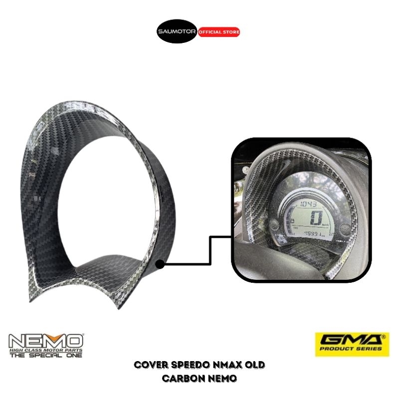 Saumotor Cover speedo meter Nmax old Cover Spido meter Nmax lama carbon NEMO