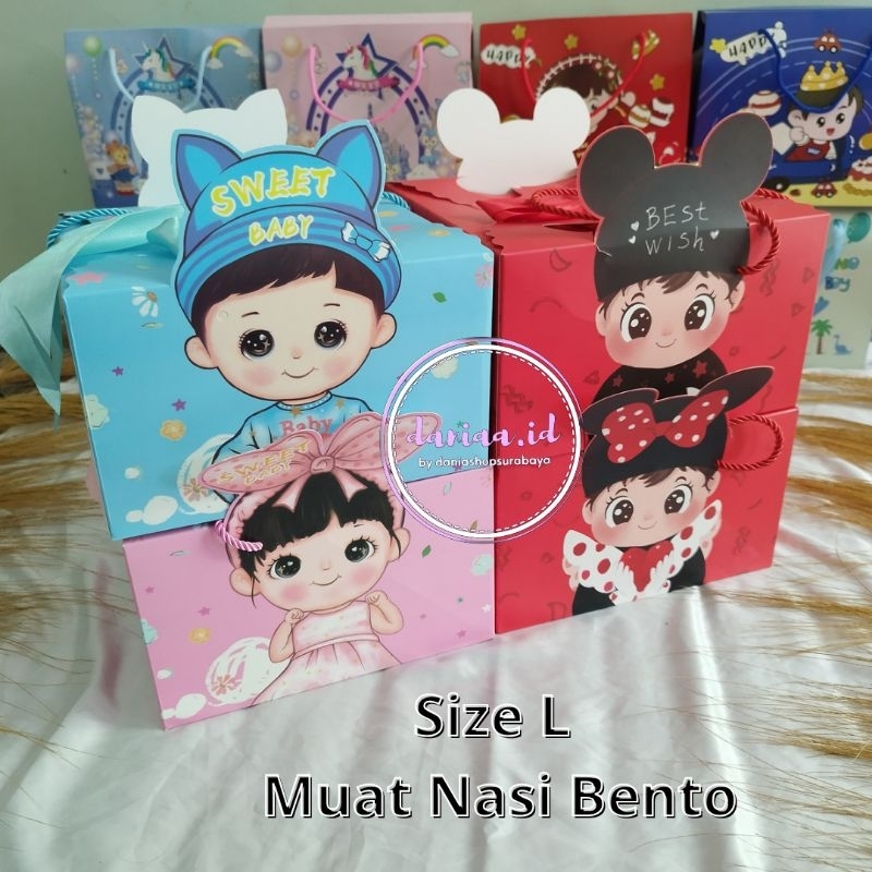 

Box Ulang Tahun Anak, Size BESAR Untuk Nasi Bento, Goodie Bag Ulang Tahun Anak, Tas Hampers Ulang Tahun Anak, Tas Snack Ulang Tahun Anak, Tas ulang tahun, Tas Kado,Tas Kado, Tas lucu, Tas anak, Tas ulang Tahun, Tas Souvenir Ulang Tahun Anak