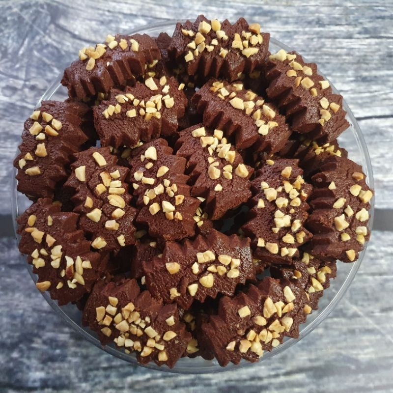 

COKLAT KACANG toples 500gr Kue Kering Merrygold Cookies Multi Prima Rasa