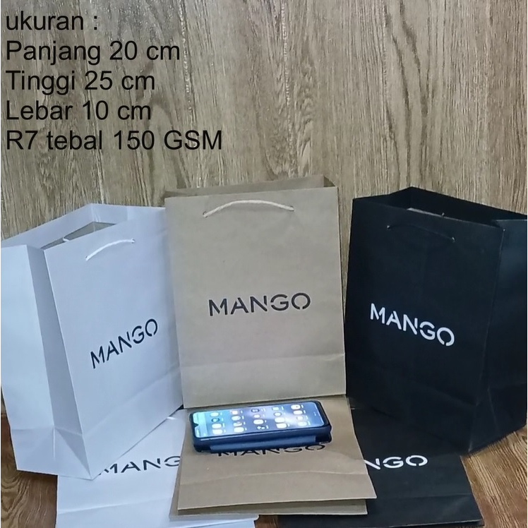 

Paper bag Mango small P 20 x L 10 x T 25cm