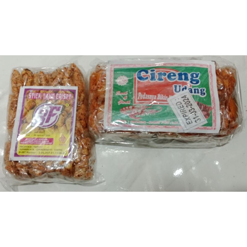 

CIRENG UDANG & STIK TAHU CRISPY PEDAS GURIH ISI 20PCS