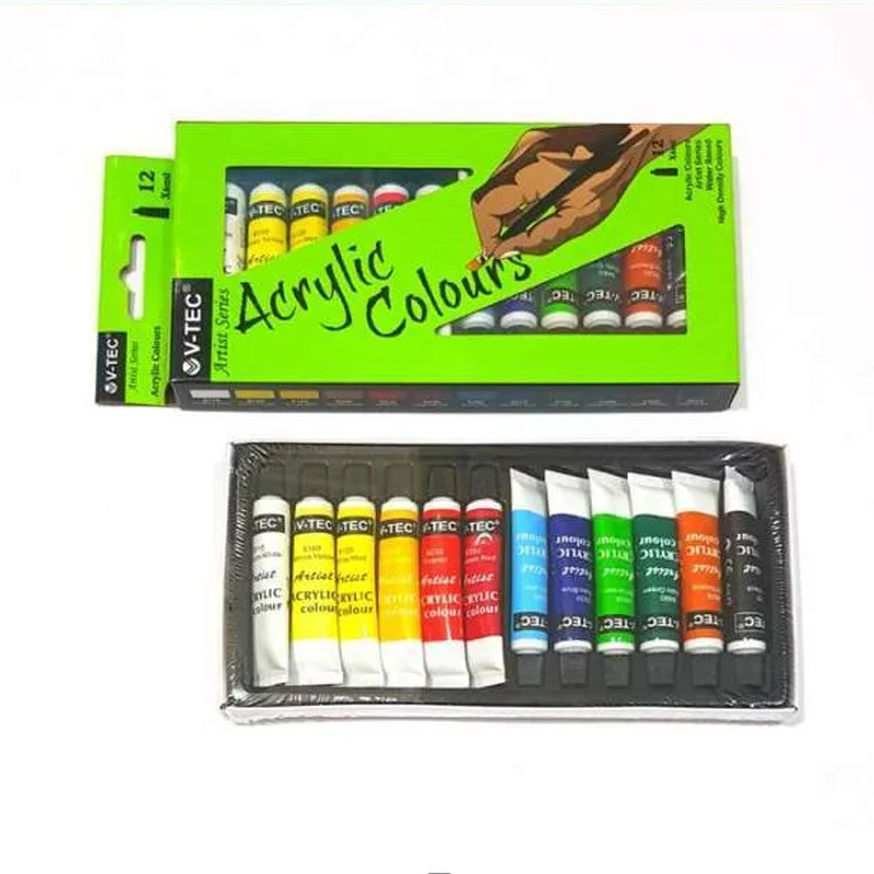 

Cat Akrilik/Acrilic colour V-tec 612 6ml 12colours | Alhazen_bs