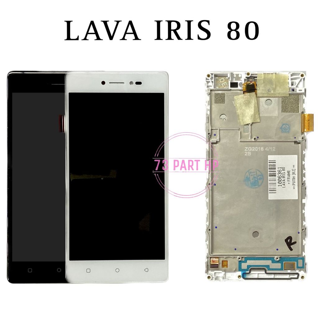 LCD Touchscreen Fullset Plus Frame Lava Iris 80