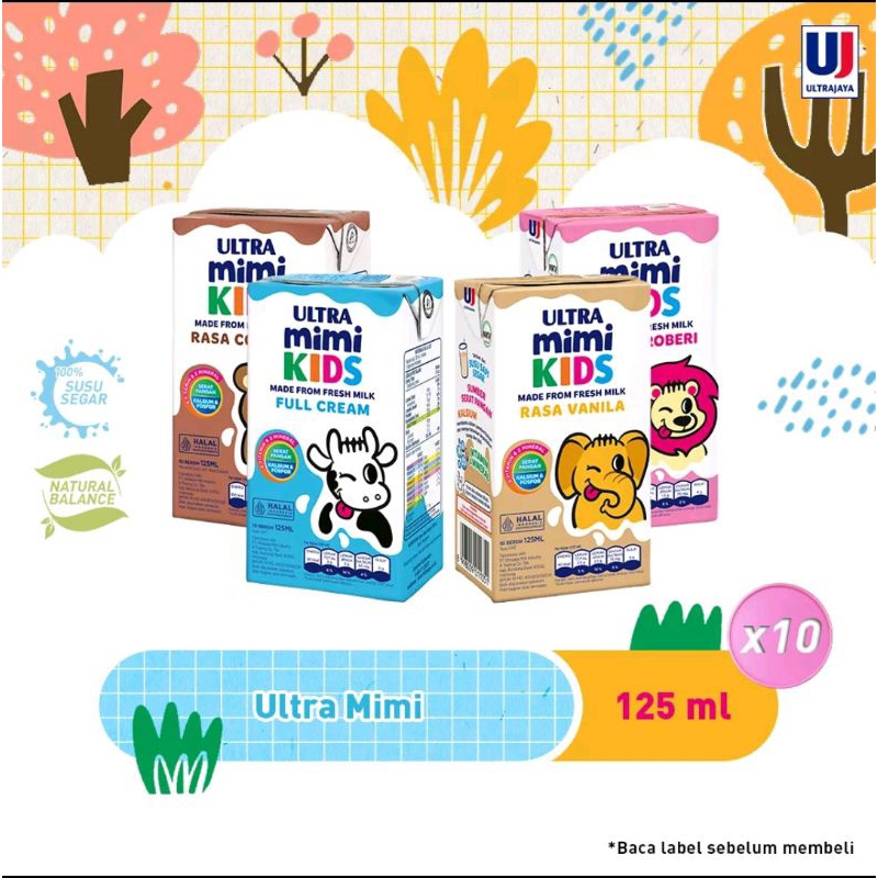 

Susu ULTRA UHT MIMI KIDS all varient - kotak 125 ml