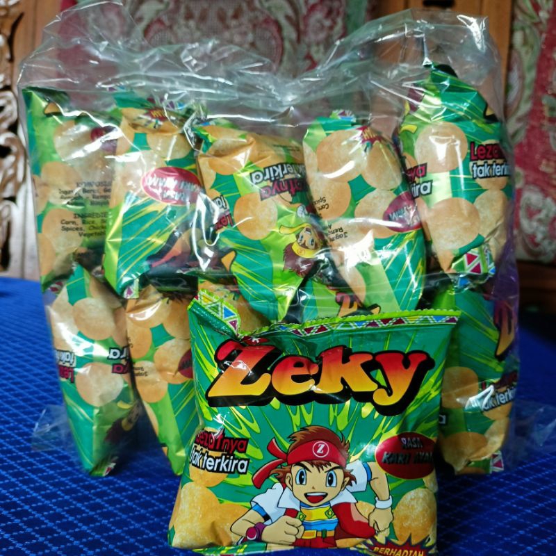 

Ciki Zeky 1 pak-10 bungkus/ Ciki Berhadiah Uang/Ciki Zeky Snack Jadul 500an
