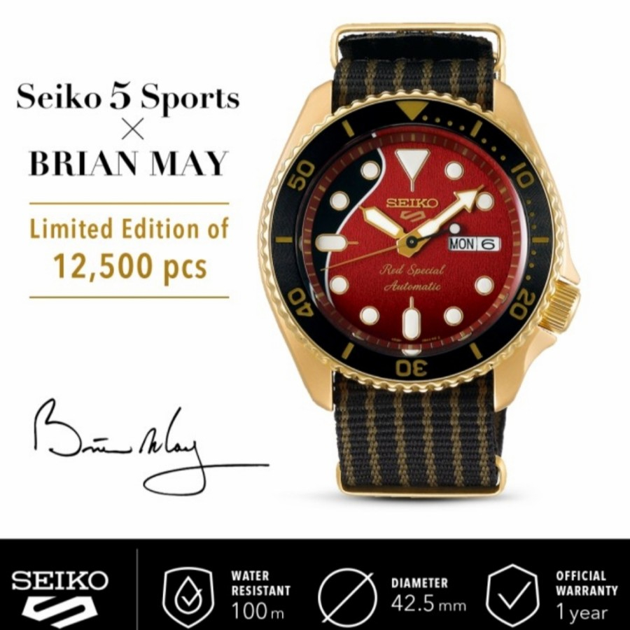 SEIKO 5 SRPH80K1 Sports Brian May Limited Edition 12.500 pcs