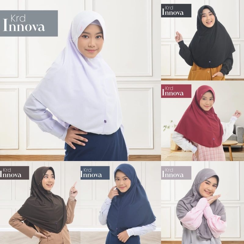 Kerudung Sekolah Instant Rabbani Innova by Rabbani/Hijab Sekolah/Hijab Instant/Hijab Anak/Hijab Dewa