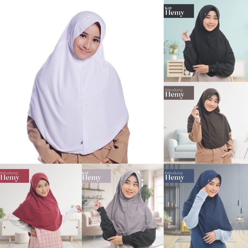 Kerudung Sekolah Instant Rabbani Hemy by Rabbani/Hijab Sekolah/Hijab Instant/Hijab Anak/Hijab Dewasa