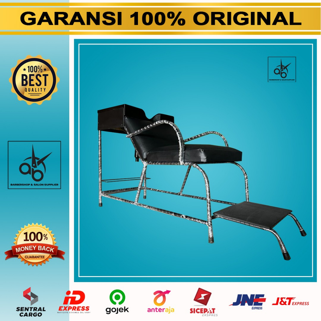 Kursi Keramasan Salon Washbak Barber Rangka Besi Lengkung