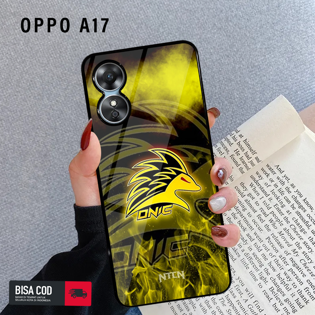 Case OPPO A17 Hardcase 2D Glossy Premium Case Onic Casing Oppo Case Murah Case Terbaru Case Kaca COD