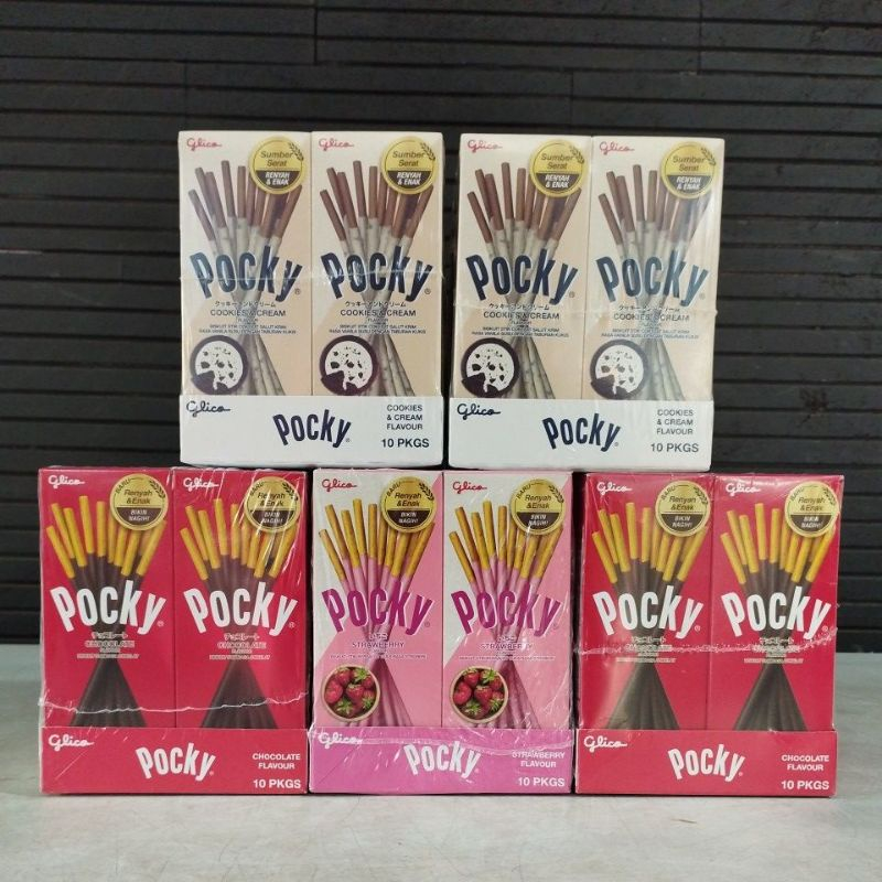 

Piscoklegit_ Pocky Wafer Stik Pocky Mini 1 Pack Isi 10 Rasa Cokelat 22Gr Strawberry 21Gr Cookies
