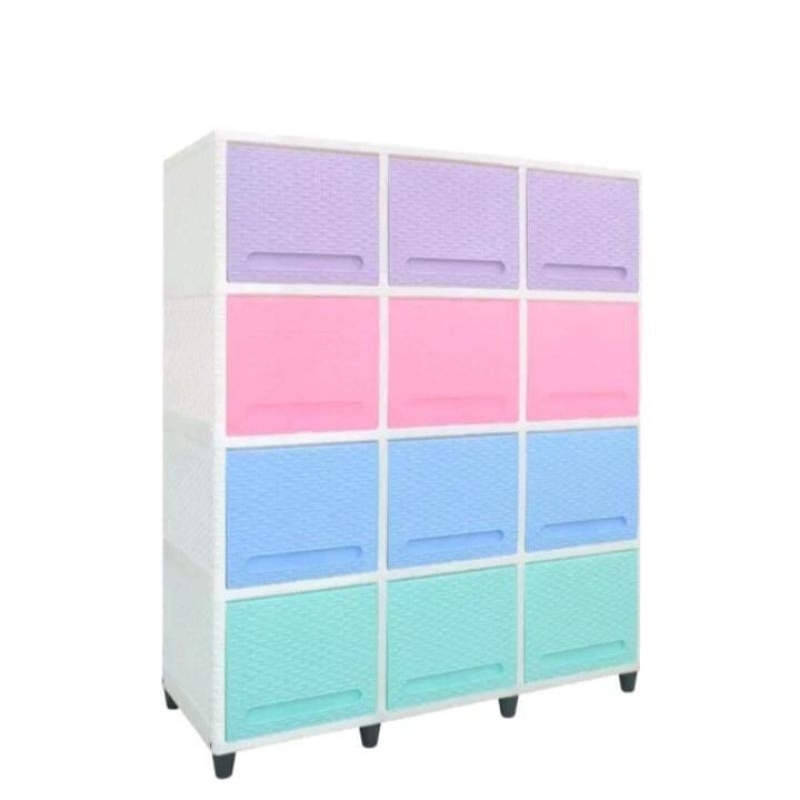 Lemari Plastik Flip club pintu 12 susun 4 triple