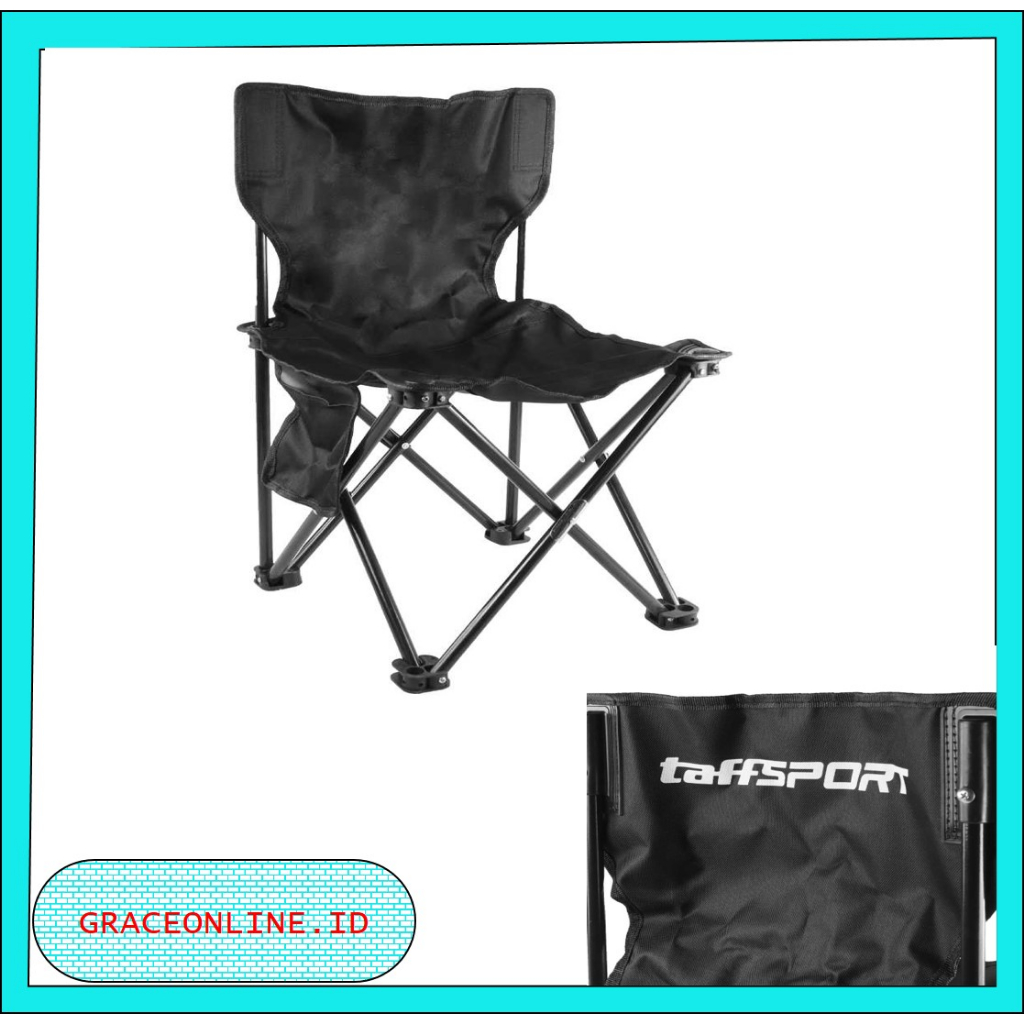 Taffsport Kursi Lipat Portable Memancing Outdoor Camping Folding Chair Kursi Lipat Santai Kursi Lipa