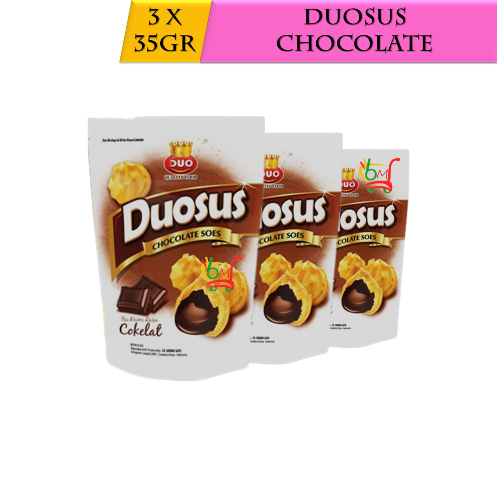 

3PCS Duosus Coklat Kue Sus Kering Rasa Coklat