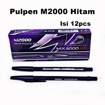 

N0431 (12pcs) Pulpen M2000 HITAM Bolpoin / Pen Murah