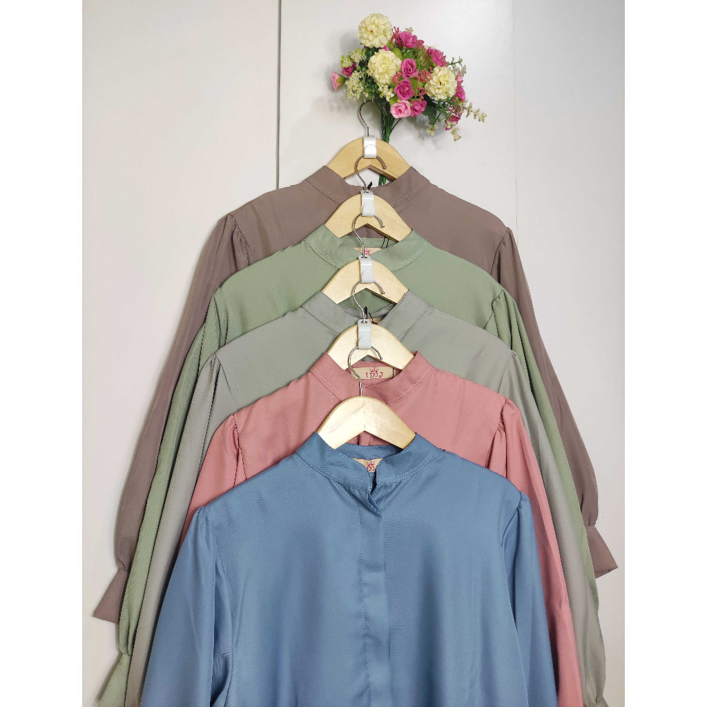 Kemeja Blouse Wanita Olivia Shakilla Premium Lengan Balon Fit To XL