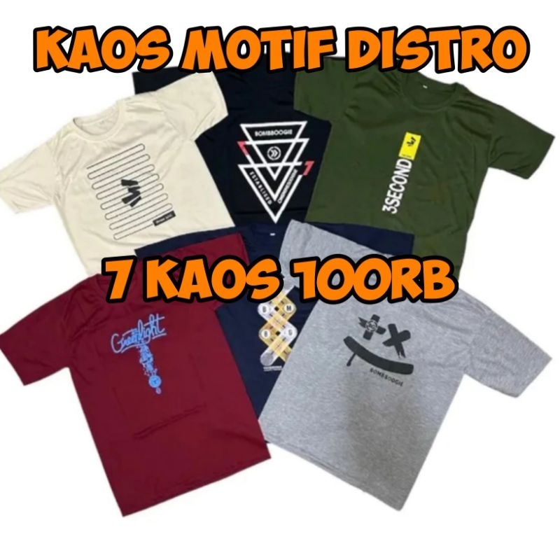 KAOS MOTIF DISTRO 7 KAOS 100RB