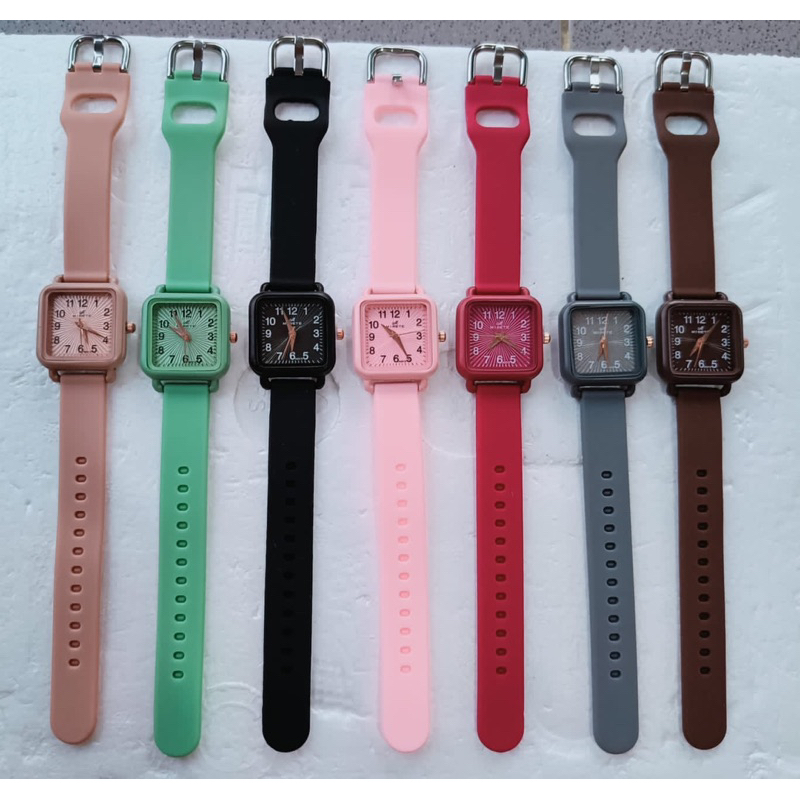 JAM TANGAN WANITA FASHION MIRATE KARET JAM TANGAN ANALOG/JAM TANGAN WANITA RUBBER STRAP