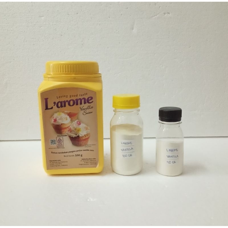 

Larome Vanila susu bubuk packing kecil 1 botol