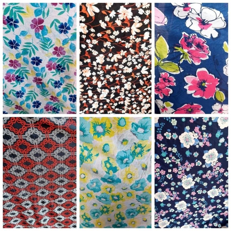 kain katun paris motif bunga