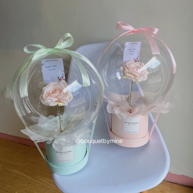 Bloom Box Balon Isi Bunga Bunga dalam balon Balon PVC Bouquet Balon