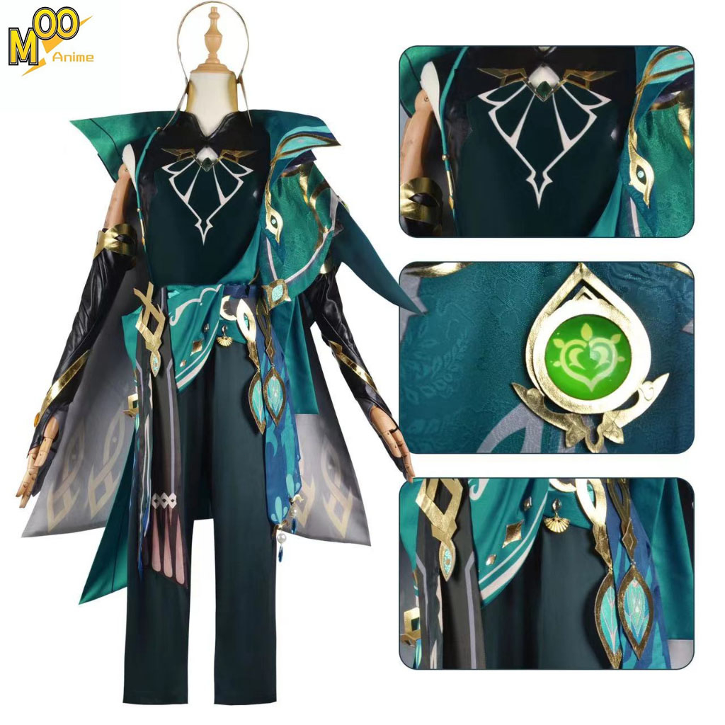 Genshin Impact Alhaitham cosplay costume Alhaitham cosplay Set and wig