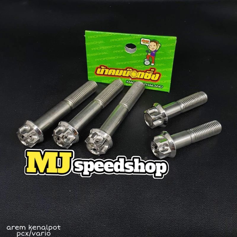probolt stainless baut arm dan knalpot PCX vario 125 vario 150 original thailand