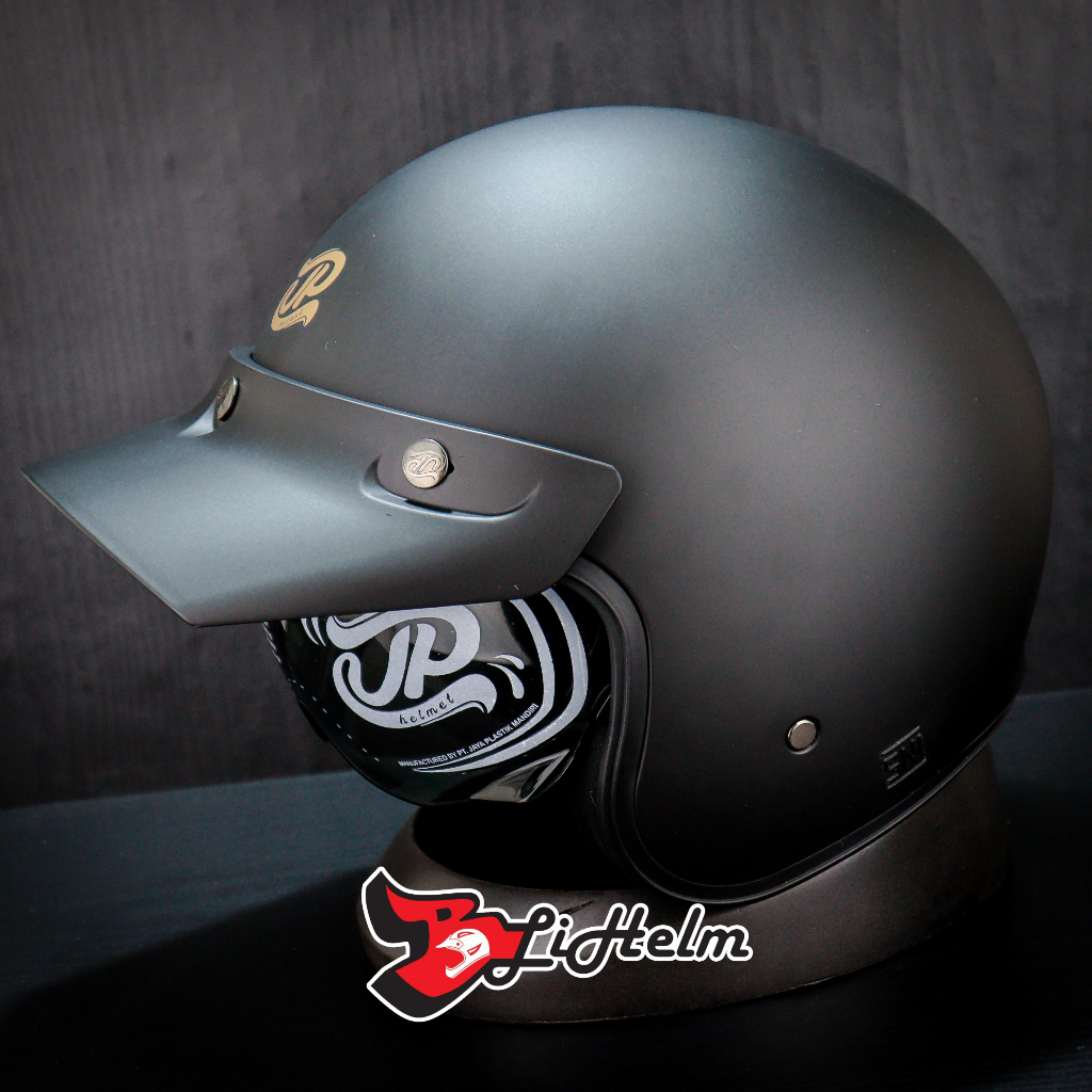JPX HELM JP SIGNATURE SO SOLID | BLACK DOFF GOLD | RETRO CLASSIC