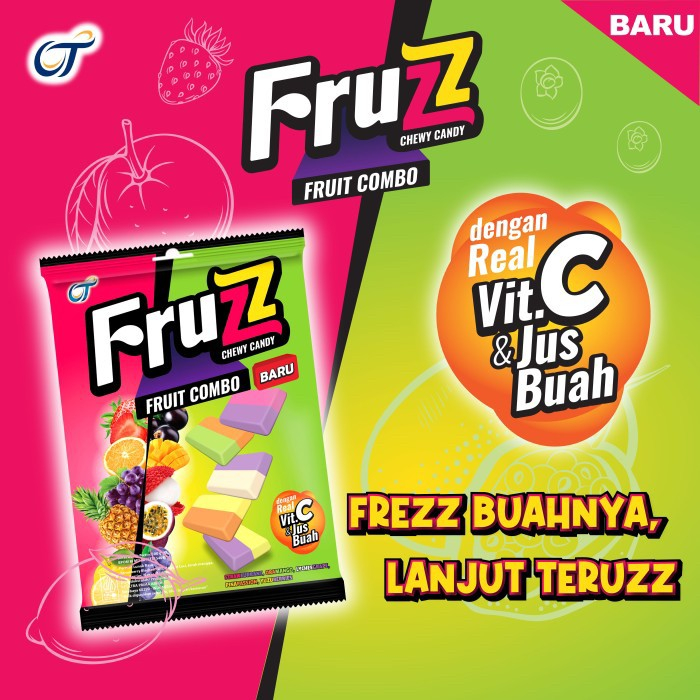 

Fruzz Chewy Candy Fruit Combo 100gram