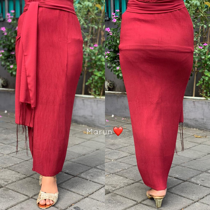 Kamen plisket polos set selendang | Kamen plisket + selendang | kamen plisket wanita bali