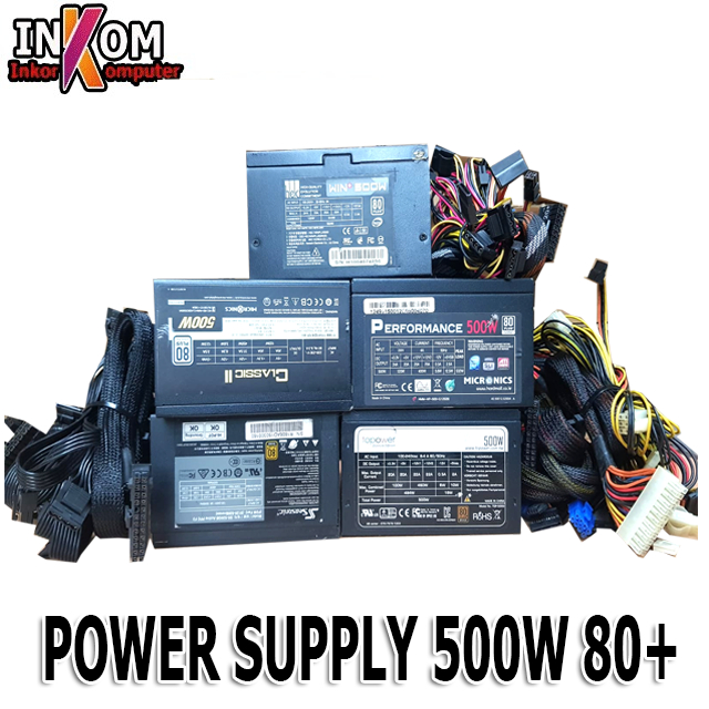 Power Supply PC  PSU KOMPUTER  500Watt  Pure 80+ 80 Plus