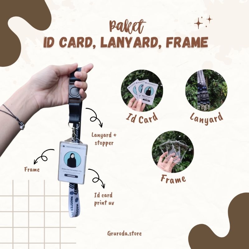 

[TANPA MINIM. ORDER] Paket Lanyard, nametag id, frame - custom full printing