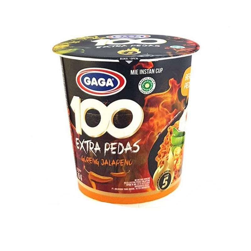 

Gaga Mie Goreng 100 Extra Pedas Jalapeno 75G