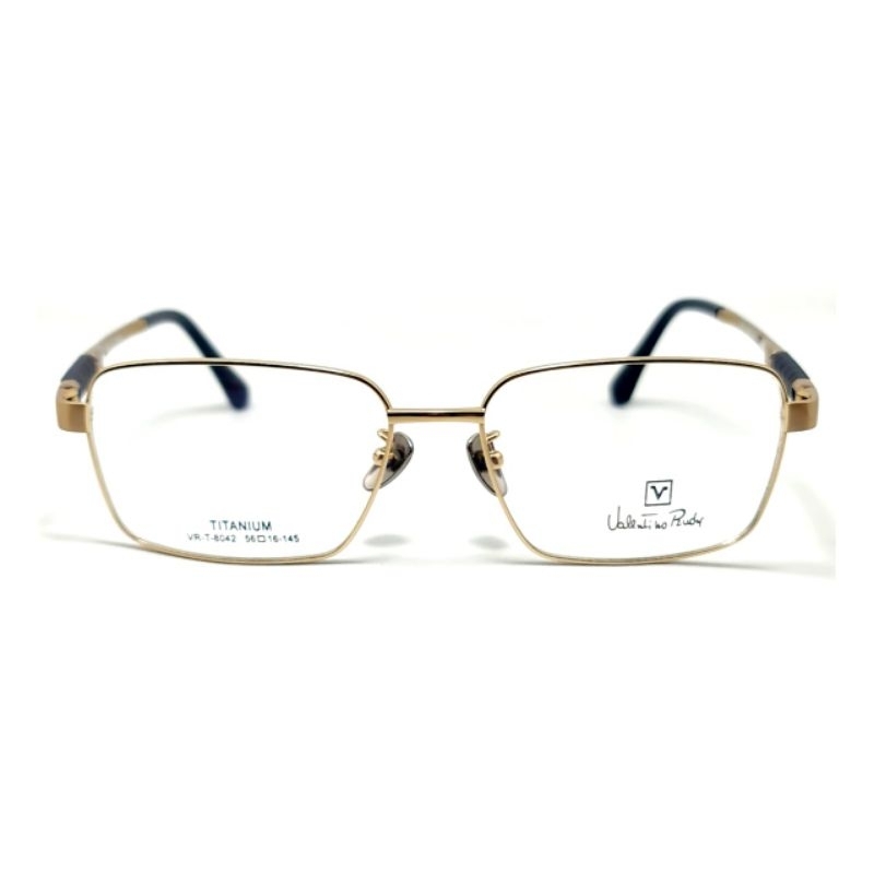 FRAME KACAMATA VALENTINO RUDY Titanium Original VRT8042 Gold 56