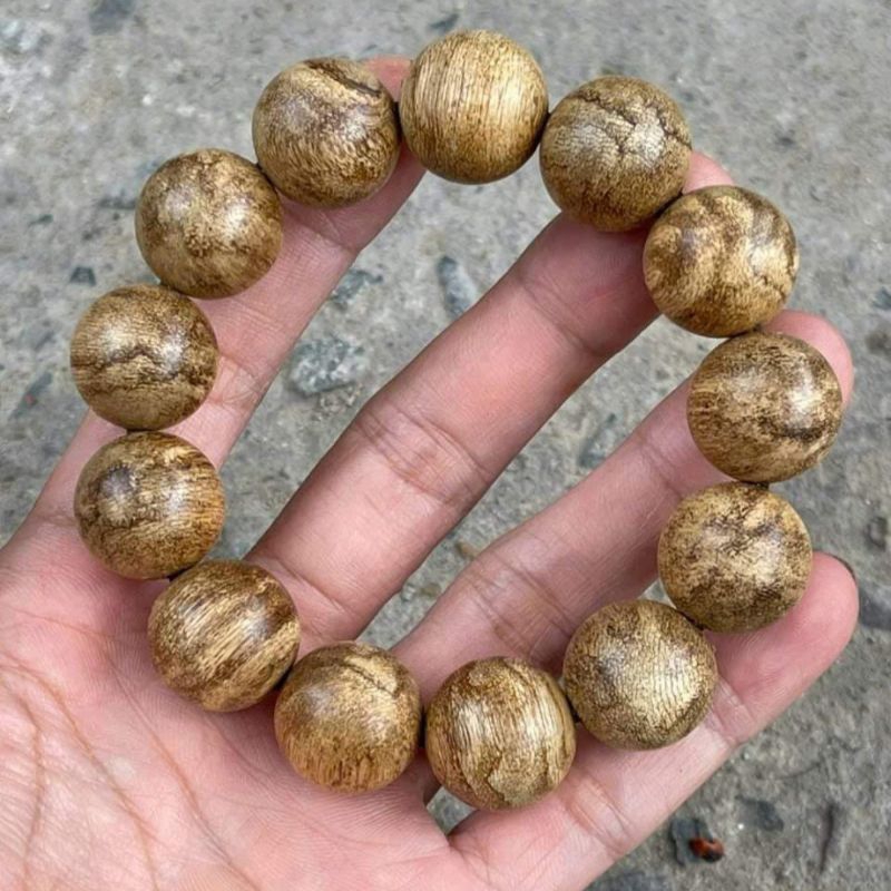 Gelang Kayu Gaharu Aquilaria Asli Papua 18 mm