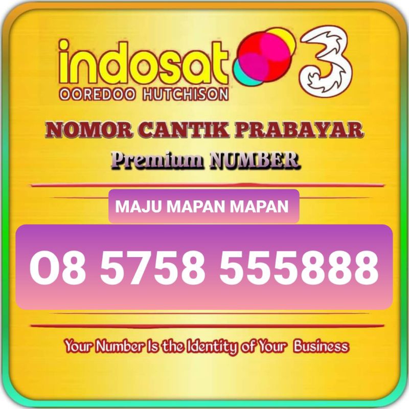 Nomor Cantik Indosat Maju Mapan 5758
