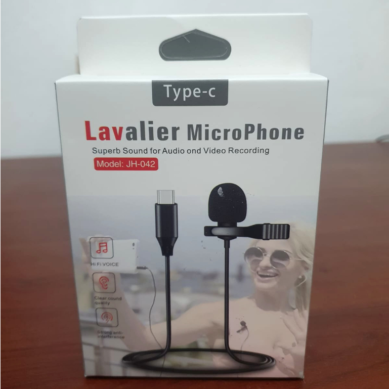 Microphone Clip On USB Type C Mic Mini Smartphone HP Android Mediatek