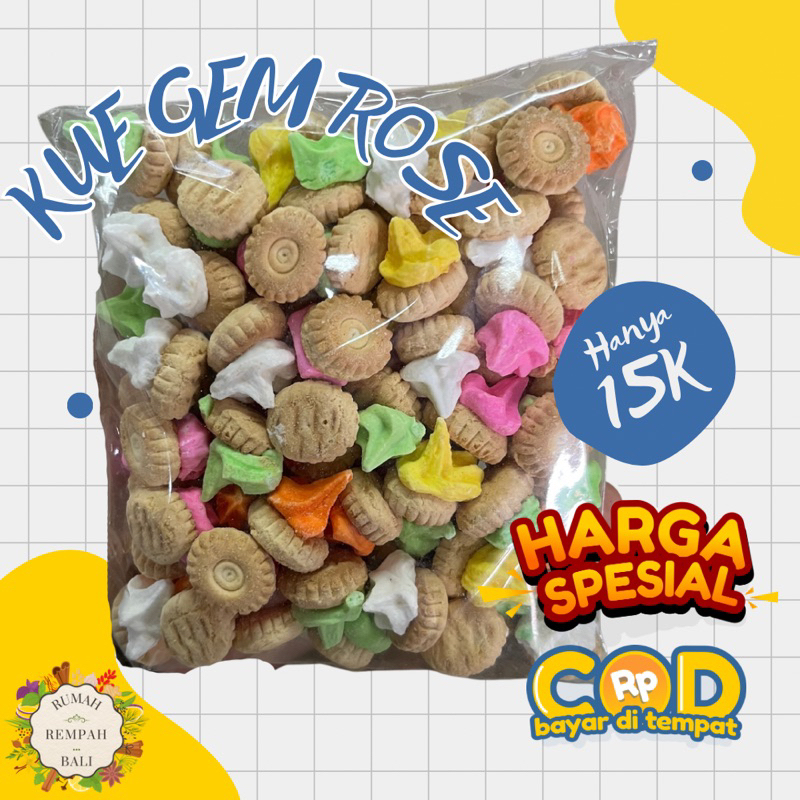 

Kue Game Rose / Kue Monas / Kue Biskuit Gula / Gemrose