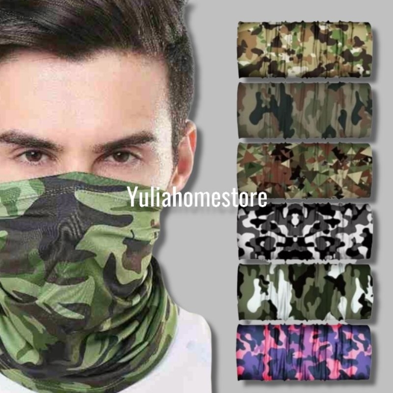 Masker motor army | masker polos pria hitam | masker kain